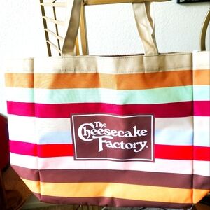 NEW! Cheesecake Factory tote bag, multicolor
